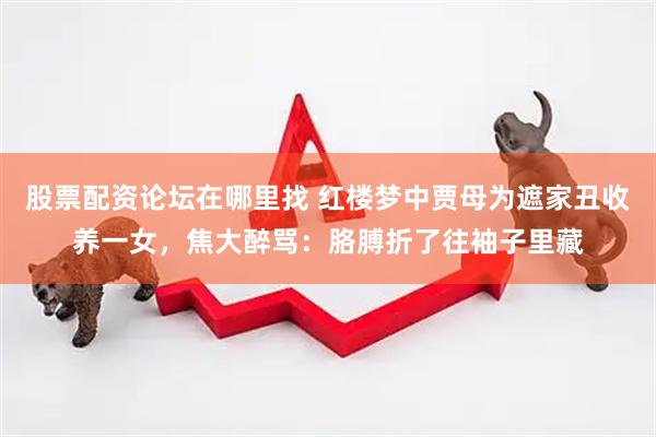 股票配资论坛在哪里找 红楼梦中贾母为遮家丑收养一女，焦大醉骂：胳膊折了往袖子里藏